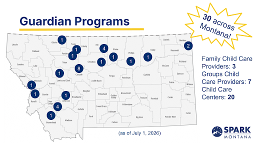 map of all guardian program locations